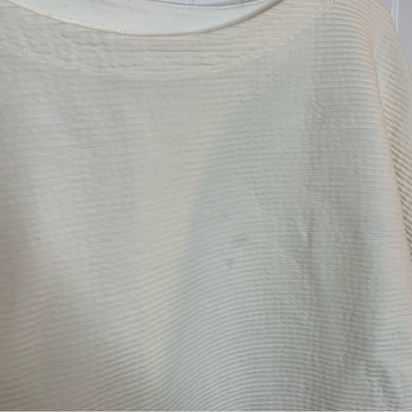 Maeve Anthropologie Stripe Texture Boatneck Long Sleeve Sweater Cream - Picture 7 of 7